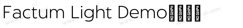 Factum Light Demo字体转换